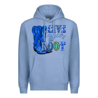 Colony Blue give cancer the boot colon cancer blue ribbon nca Premium Hoodie - NancyCooperArtShop