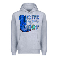 Give Cancer The Boot Colon Cancer Blue Ribbon Nca Premium Hoodie | Teevron