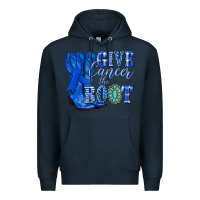 Navy give cancer the boot colon cancer blue ribbon nca Premium Hoodie - NancyCooperArtShop