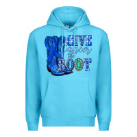 Ocean Blue give cancer the boot colon cancer blue ribbon nca Premium Hoodie - NancyCooperArtShop