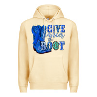 Pina Colada give cancer the boot colon cancer blue ribbon nca Premium Hoodie - NancyCooperArtShop