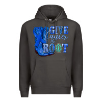 Smoke give cancer the boot colon cancer blue ribbon nca Premium Hoodie - NancyCooperArtShop