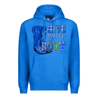 True Royal give cancer the boot colon cancer blue ribbon nca Premium Hoodie - NancyCooperArtShop