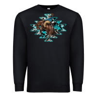 Black western cowboy Premium Sweatshirt - RanaPortraitStore