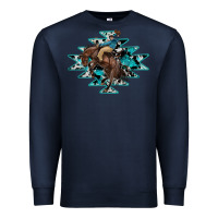 Navy western cowboy Premium Sweatshirt - RanaPortraitStore