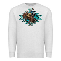Oatmeal Heather western cowboy Premium Sweatshirt - RanaPortraitStore