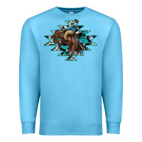 Ocean Blue western cowboy Premium Sweatshirt - RanaPortraitStore