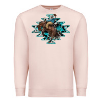 Pale Pink western cowboy Premium Sweatshirt - RanaPortraitStore