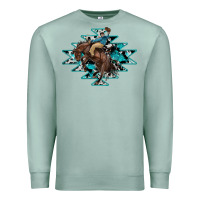 Seafoam western cowboy Premium Sweatshirt - RanaPortraitStore