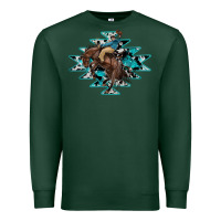 Sports Green western cowboy Premium Sweatshirt - RanaPortraitStore