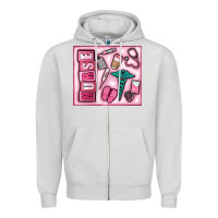 Dove Grey nurse Zipper Hoodie - MaliasSmallBusiness