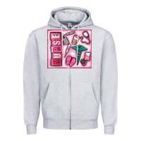 Heather Grey nurse Zipper Hoodie - MaliasSmallBusiness