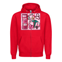 Red nurse Zipper Hoodie - MaliasSmallBusiness