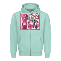 Seafoam nurse Zipper Hoodie - MaliasSmallBusiness