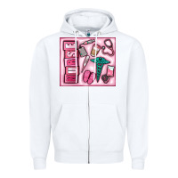 White nurse Zipper Hoodie - MaliasSmallBusiness
