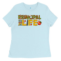 Baby Blue principal life Ladies Tee - texasbilliewilder