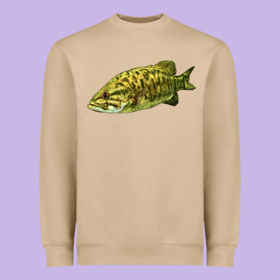Smallmouth Bass Fish Illustrations Heavyweight Sweatshirt Designed By Lillyallendesigns