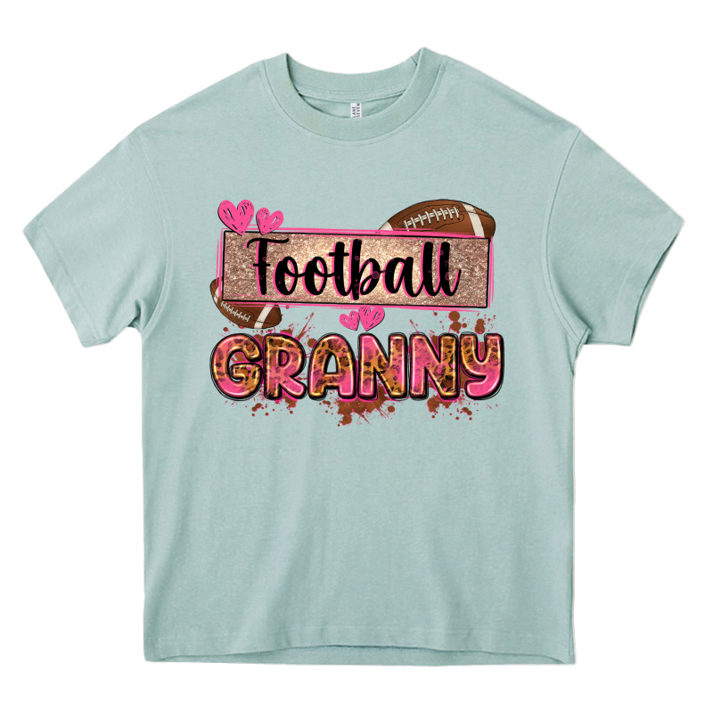 Football Granny With Leopard Heavy Core Tee by Zillion Design Studio | Teevron