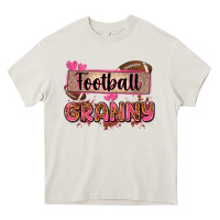Cream football granny with leopard Heavy Core Tee - Zillion Design Studio