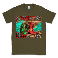 Army Green country boots and cowboy hat christmas Classic Tee - Jasminsmagicworld
