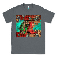 Charcoal Heather country boots and cowboy hat christmas Classic Tee - Jasminsmagicworld