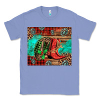 Colony Blue country boots and cowboy hat christmas Classic Tee - Jasminsmagicworld