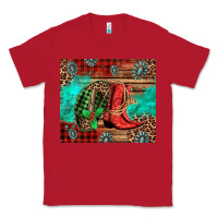 Red country boots and cowboy hat christmas Classic Tee - Jasminsmagicworld