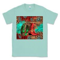 Seafoam country boots and cowboy hat christmas Classic Tee - Jasminsmagicworld