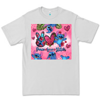 Dove Grey peace love stitch Premium Tee - Zillion Design Studio