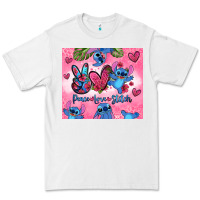 White peace love stitch Premium Tee - Zillion Design Studio
