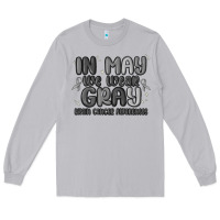 Moon Dust in may we wear gray brain cancer awareness Long Sleeve Tee - MaliasSmallBusiness