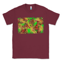 Burgundy mardi gras crawfish and glitter background Classic Tee - AdoDesignShop