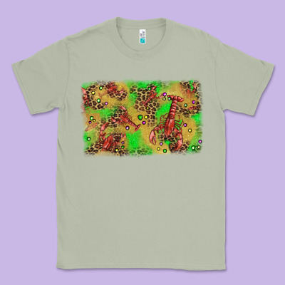 Mardi Gras Crawfish And Glitter Background Classic Tee Designed By Adodesignshop