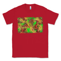 Red mardi gras crawfish and glitter background Classic Tee - AdoDesignShop