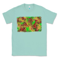 Seafoam mardi gras crawfish and glitter background Classic Tee - AdoDesignShop