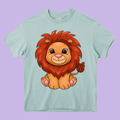 Lion Heavy Core Tee Designed By Texasbilliewilder