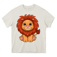 Cream lion Heavy Core Tee - texasbilliewilder
