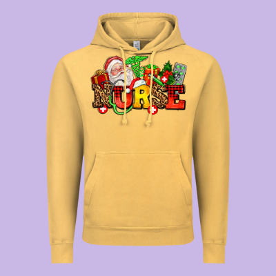 Nurse With Christmas Vintage Hoodie Designed By Adodesignshop