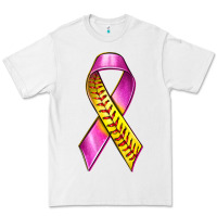 White Breast Cancer Ribbon Softball Premium Tee - texasbilliewilder