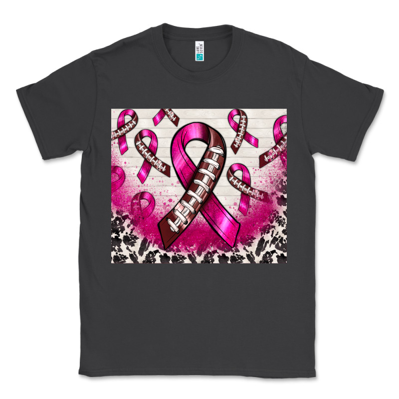 Breast Cancer American Football Ribbon Classic Tee by NancyCooperArtShop | Teevron