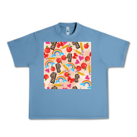 Pebble Blue back to school seamless pattern 1 (3600x3600) Urban Heavy Tee - AdoDesignShop