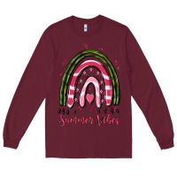 Burgundy summer vibes Long Sleeve Tee - MaliasSmallBusiness