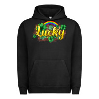 Pigment Black Lucky St. Patrick's Day Urban Hoodie - HowdyJamesFarm