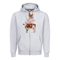 Heather Grey Merry Christmas Farm Animals Zipper Hoodie - MaliasSmallBusiness