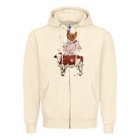 Sandshell Merry Christmas Farm Animals Zipper Hoodie - MaliasSmallBusiness