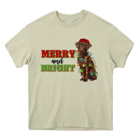 Mossy merry and bright labrador Heavy Core Tee - RanaPortraitStore