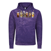 Cloud Purple skeleton coffee cups Vintage Hoodie - Jasminsmagicworld