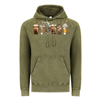 Vintage Olive skeleton coffee cups Vintage Hoodie - Jasminsmagicworld