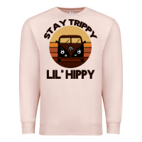Pale Pink Stay Trippy Lil Hippy Premium Sweatshirt - Bettercallsaul