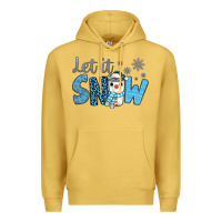 Antique Gold let it snow snowman coffee Premium Hoodie - JahusDesignShop